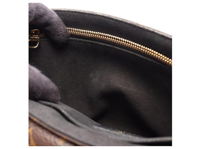 Borsa a tracolla Louis Vuitton Saint Placido Monogram Noir Marrone Nero - vista 8