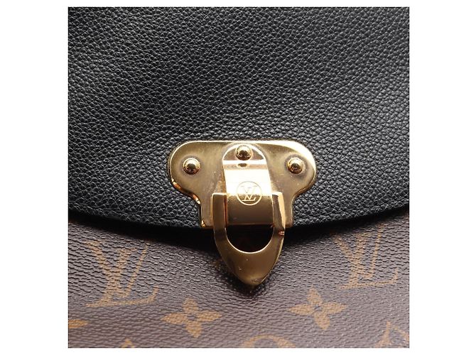 Borsa a tracolla Louis Vuitton Saint Placido Monogram Noir Marrone Nero - vista 9