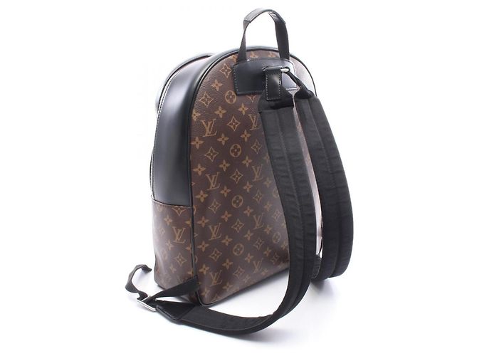 Zaino/Borsa Louis Vuitton Josh Monogram Macassar Marrone Nero - vista 2