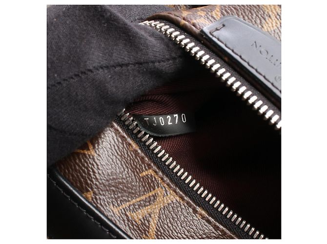 Zaino/Borsa Louis Vuitton Josh Monogram Macassar Marrone Nero - vista 5