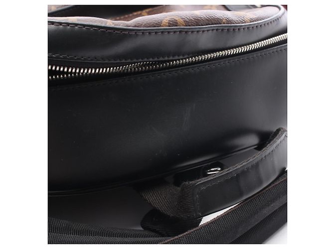 Zaino/Borsa Louis Vuitton Josh Monogram Macassar Marrone Nero - vista 6