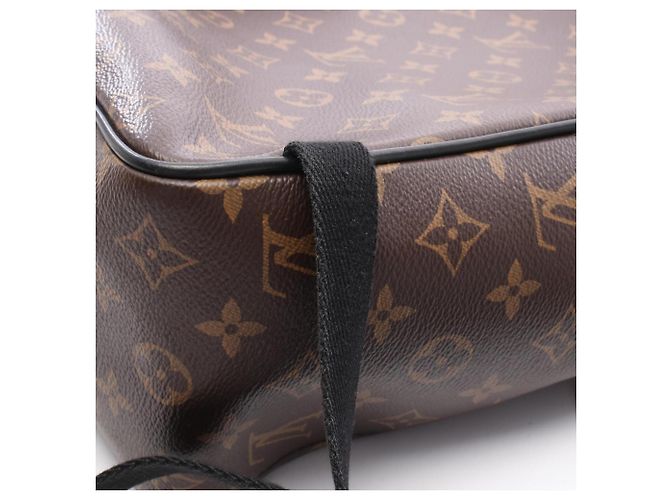 Zaino/Borsa Louis Vuitton Josh Monogram Macassar Marrone Nero - vista 8