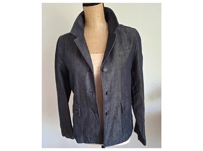 Comptoir Des Cotonniers Kurze Jeansjacke Dunkelblau - Ansicht 2
