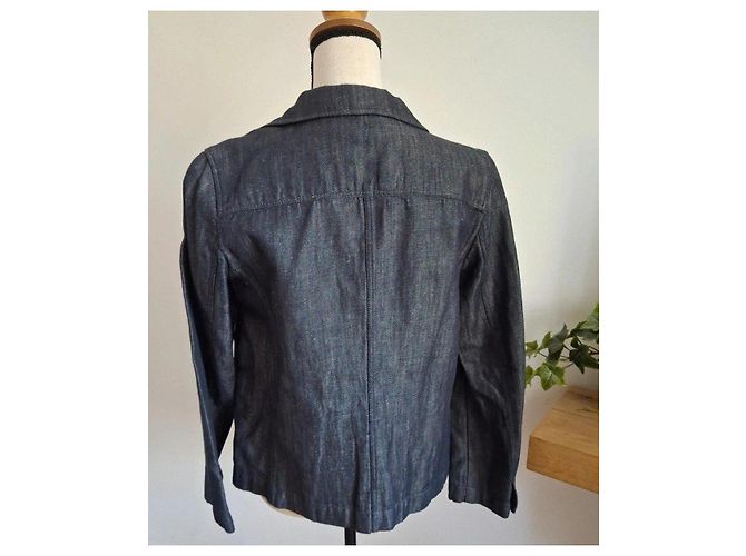 Comptoir Des Cotonniers Kurze Jeansjacke Dunkelblau - Ansicht 3