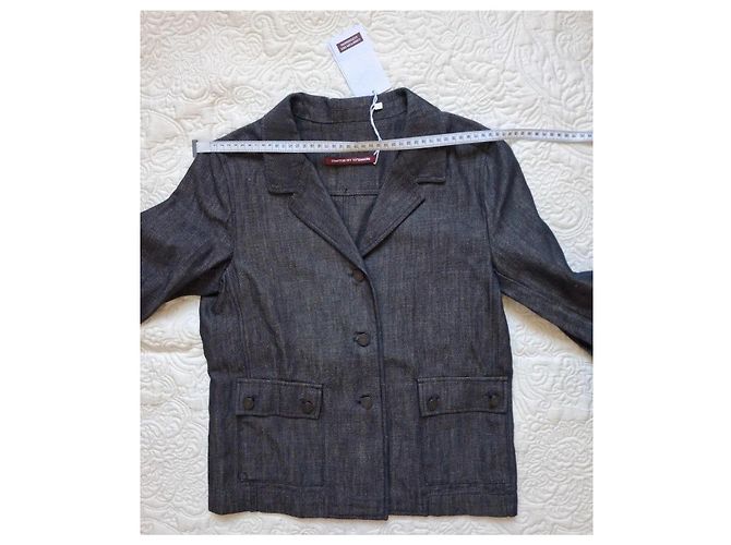 Comptoir Des Cotonniers Kurze Jeansjacke Dunkelblau - Ansicht 5