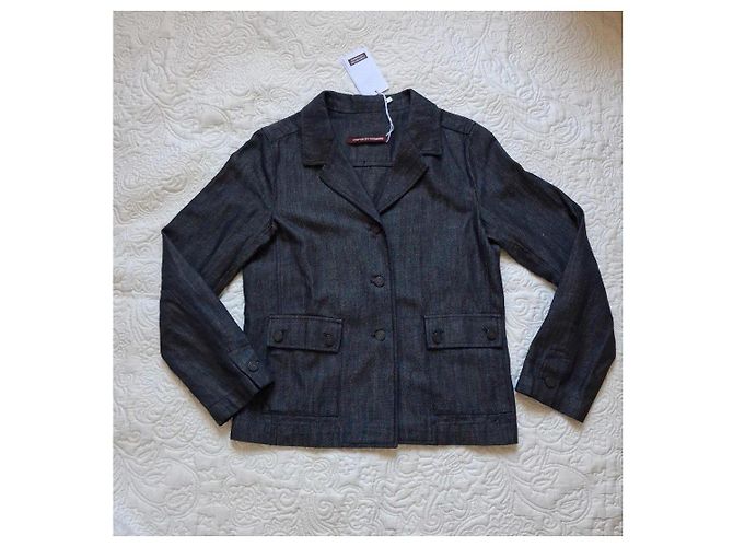 Comptoir Des Cotonniers Kurze Jeansjacke Dunkelblau - Ansicht 6