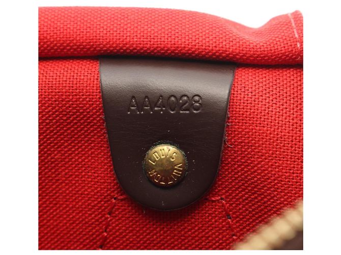 Borsa Louis Vuitton Speedy 30 Damier Ebene Marrone - vista 5