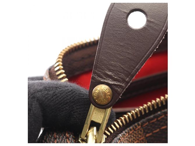 Borsa Louis Vuitton Speedy 30 Damier Ebene Marrone - vista 7