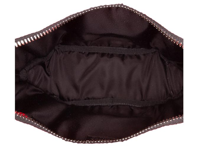 Prada Tote Cargo Small in Tessuto Rosso con Tasche - vista 4