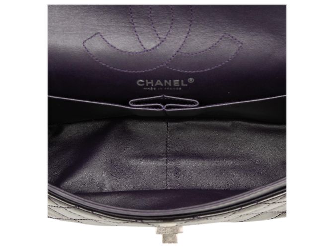 Chanel Purple Quilted Crinkled Patent Reissue 2.55 Double Flap 226 Porpora - vista 4