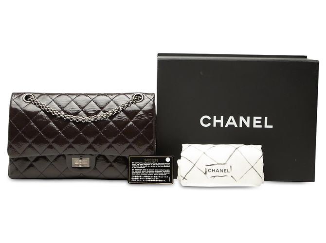 Chanel Purple Quilted Crinkled Patent Reissue 2.55 Double Flap 226 Porpora - vista 8