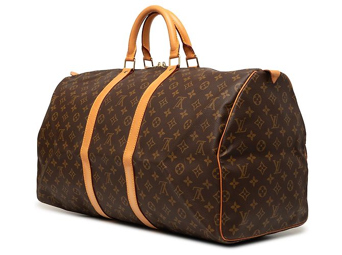 Louis Vuitton Brown Monogram Keepall 55 Castaño - vista 2