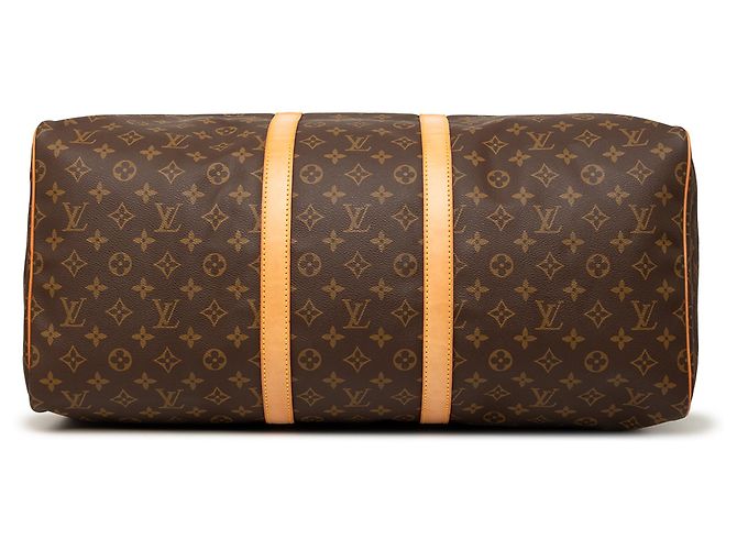 Louis Vuitton Brown Monogram Keepall 55 Castaño - vista 3