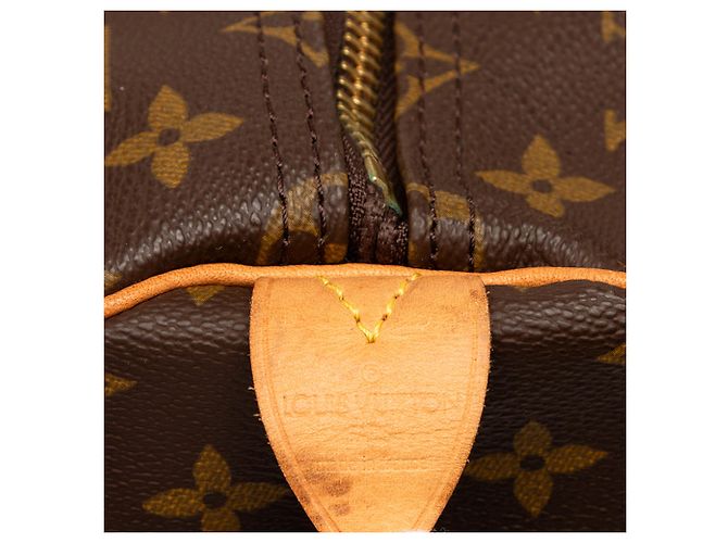 Louis Vuitton Brown Monogram Keepall 55 Castaño - vista 5