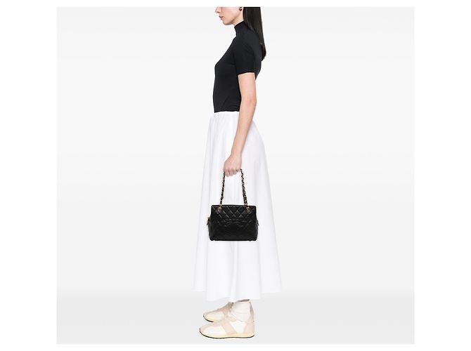 Chanel Black Petite Caviar Timeless Tote Nero - vista 6