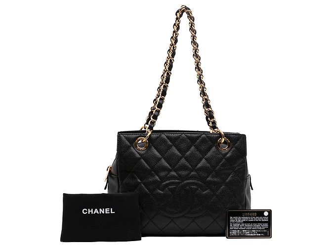Chanel Black Petite Caviar Timeless Tote Nero - vista 7