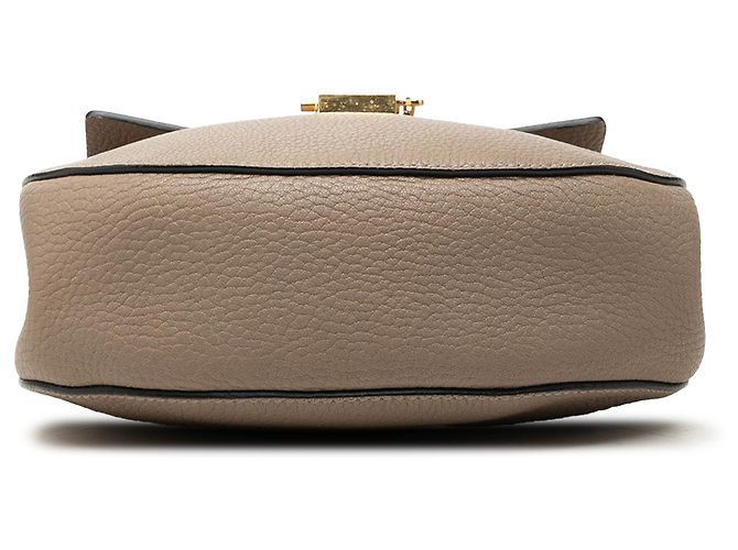 Chloé Drew Crossbody in pelle di vitello grana grossa marrone Small Taupe - vista 3