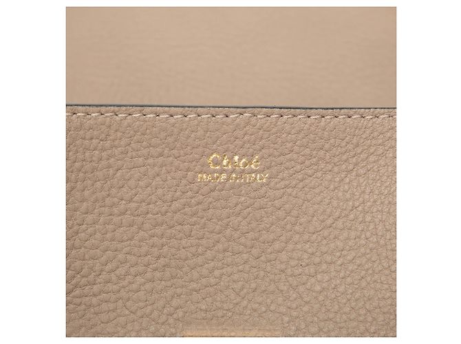 Chloé Drew Crossbody in pelle di vitello grana grossa marrone Small Taupe - vista 5