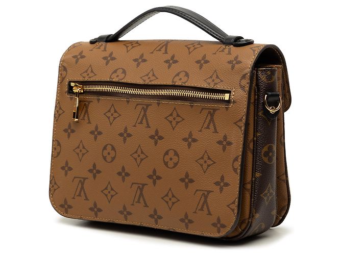 Louis Vuitton Brown Monogram Reverse Pochette Metis Castaño - vista 2