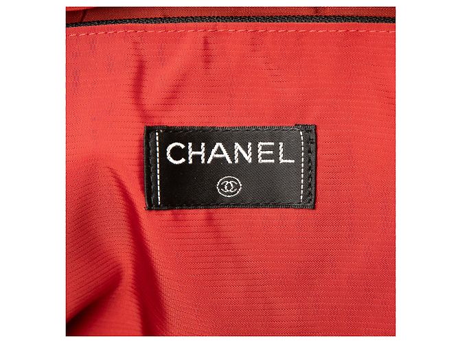 Borsa a mano Chanel Black Old Travel Line Nylon Nero - vista 5