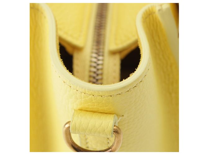 Céline Celine Yellow Nano Grained Calfskin Luggage Tote Giallo - vista 12