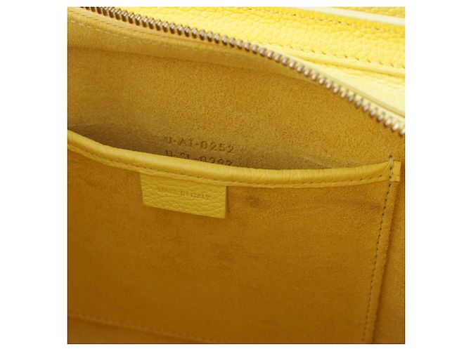 Céline Celine Yellow Nano Grained Calfskin Luggage Tote Giallo - vista 7