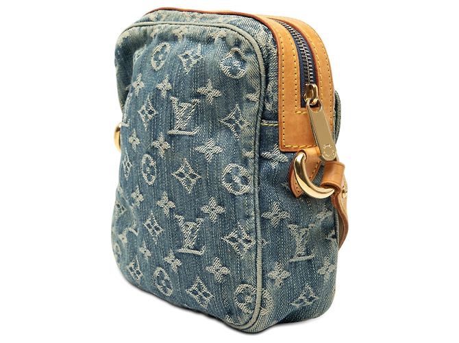 Louis Vuitton Blue Monogram Denim Camera Bag Blau - Ansicht 2