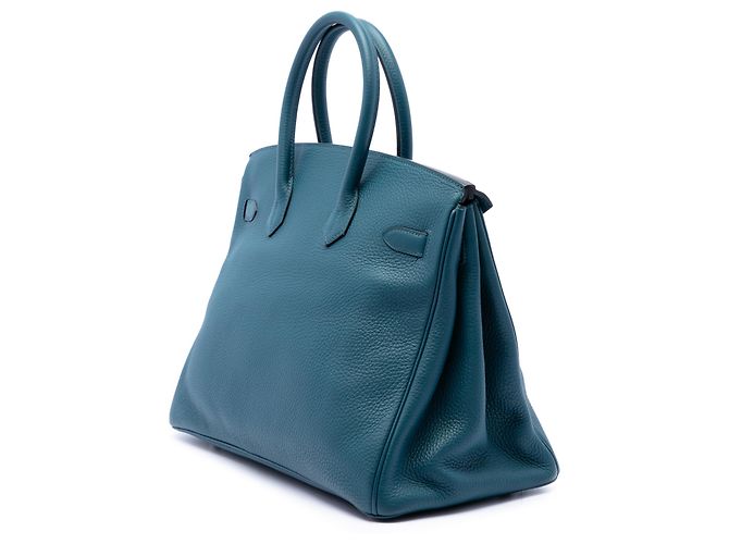 Hermès Blue Clemence Birkin Retourne 35 - vista 2