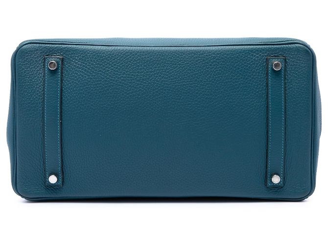 Hermès Blue Clemence Birkin Retourne 35 - vista 3