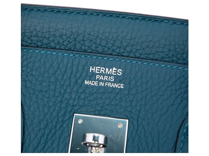 Hermès Blue Clemence Birkin Retourne 35 - vista 5