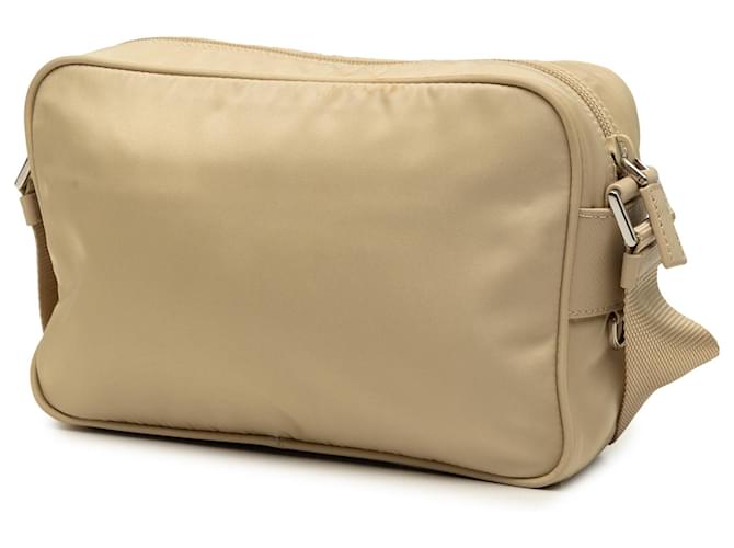 Saffiano Borsa Camera Prada in Tessuto Beige - vista 2