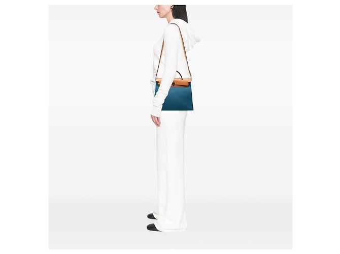 Hermès Blue Toile Herbag Zip 31 Blau - Ansicht 6