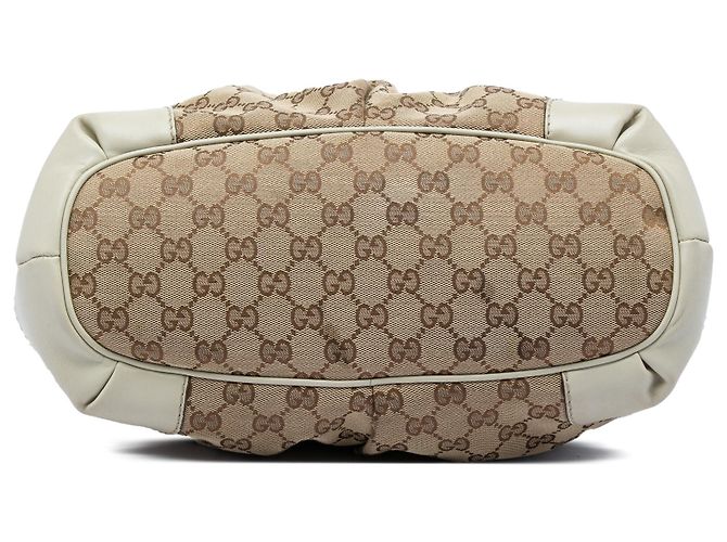 Borsa Satchel Gucci Beige GG Canvas Sukey - vista 3