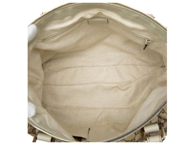 Borsa Satchel Gucci Beige GG Canvas Sukey - vista 4