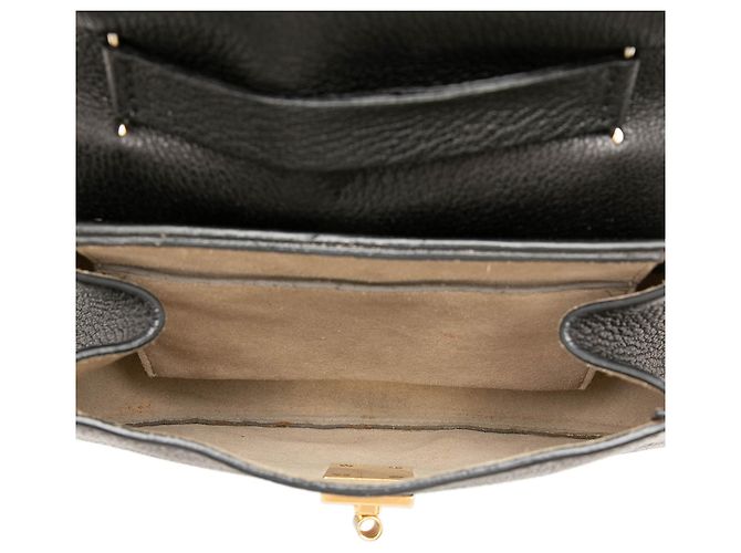 Chloé Mini Borsa a Tracolla Drew in Pelle Nera Nero - vista 4