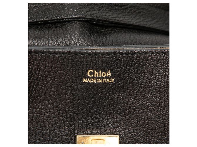 Chloé Mini Borsa a Tracolla Drew in Pelle Nera Nero - vista 5