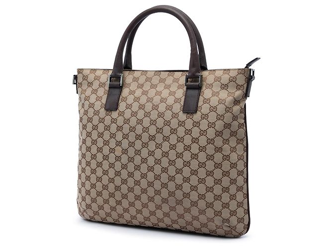 Bolso Satchel Gucci de lona GG beige - vista 2