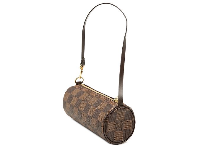 Louis Vuitton Brown Damier Ebene Papillon Pochette Marrone - vista 2