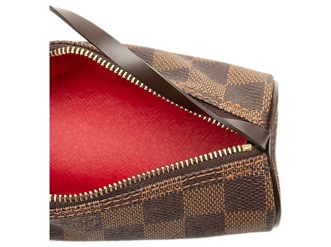 Louis Vuitton Brown Damier Ebene Papillon Pochette Marrone - vista 4