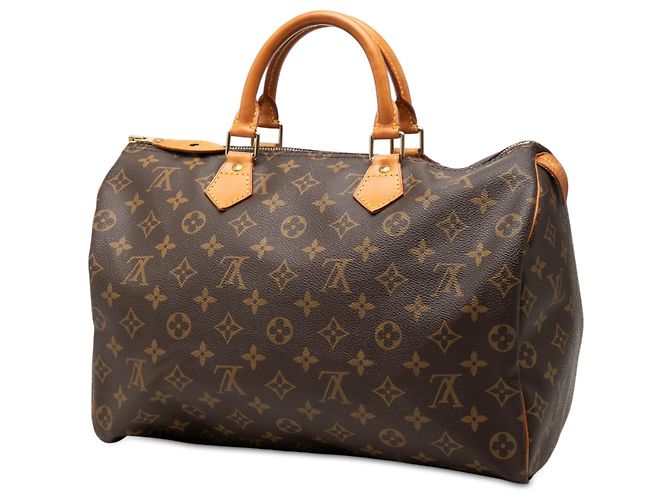 Louis Vuitton Brown Monogram Speedy 35 Marrone - vista 2