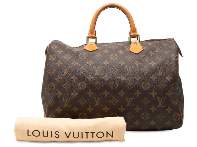 Louis Vuitton Brown Monogram Speedy 35 Marrone - vista 7