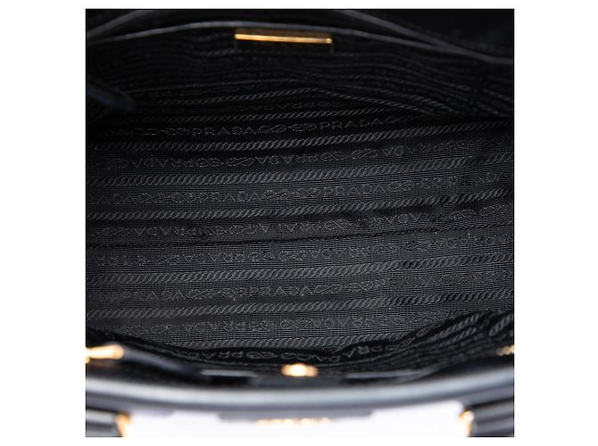 Borsa Satchel Prada Black Saffiano Lux Parabole Nero - vista 4