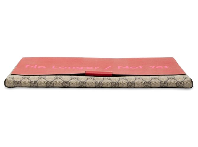 Pochette Gucci Beige GG Supreme No Longer Not Yet - vue 3