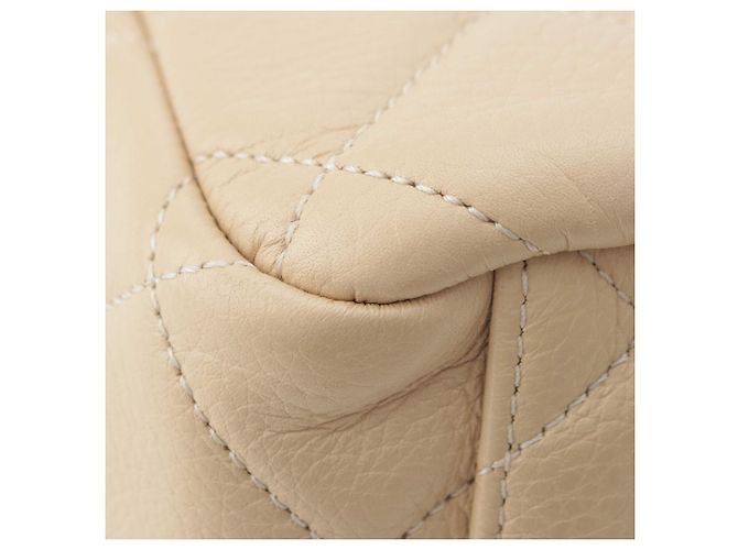 Chanel Beige XXL Quilted Lambskin Single Flap - vista 13