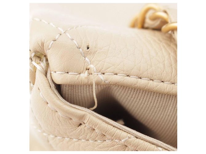 Chanel Beige XXL Quilted Lambskin Single Flap - vista 14