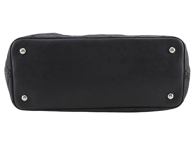 Borsa Shopping Daily Chanel Medium Quilted Caviar Nera Nero - vista 3