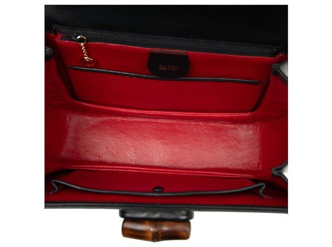 Gucci Black Calfskin Bamboo Night Nero - vista 4