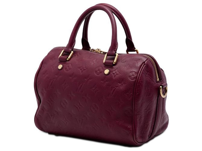 Louis Vuitton Red Monogram Empreinte Speedy Bandouliere 25 Dark red - view 2