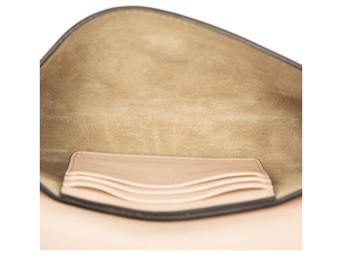 Chloé Mini Borsa a Tracolla Faye in Vitello e Camoscio Marrone con Catena Beige - vista 4