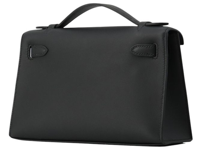 Hermès Black Swift Kelly Pochette 22 Nero - vista 2